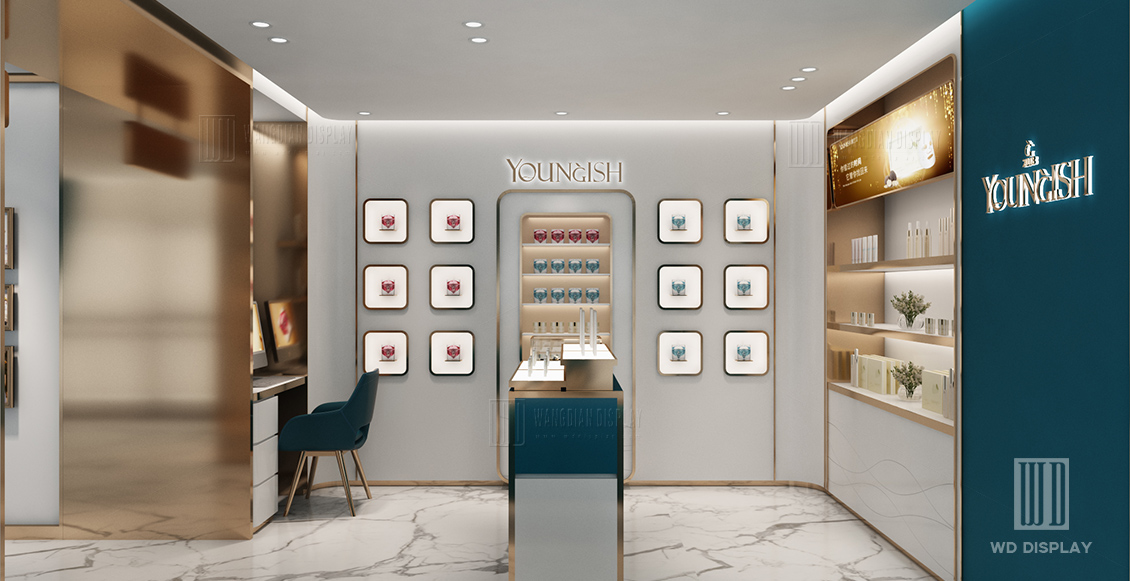 Luxury skincare shop interior design-1