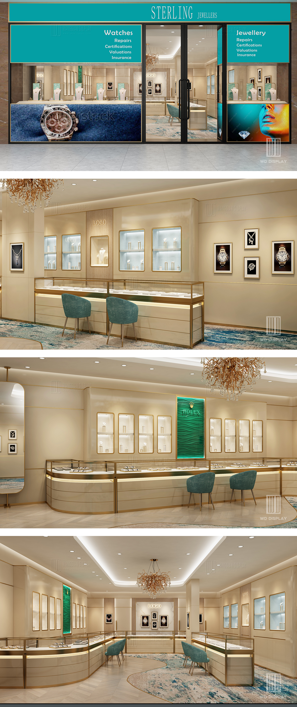 High-end jewelry & watch store refurbishment design
