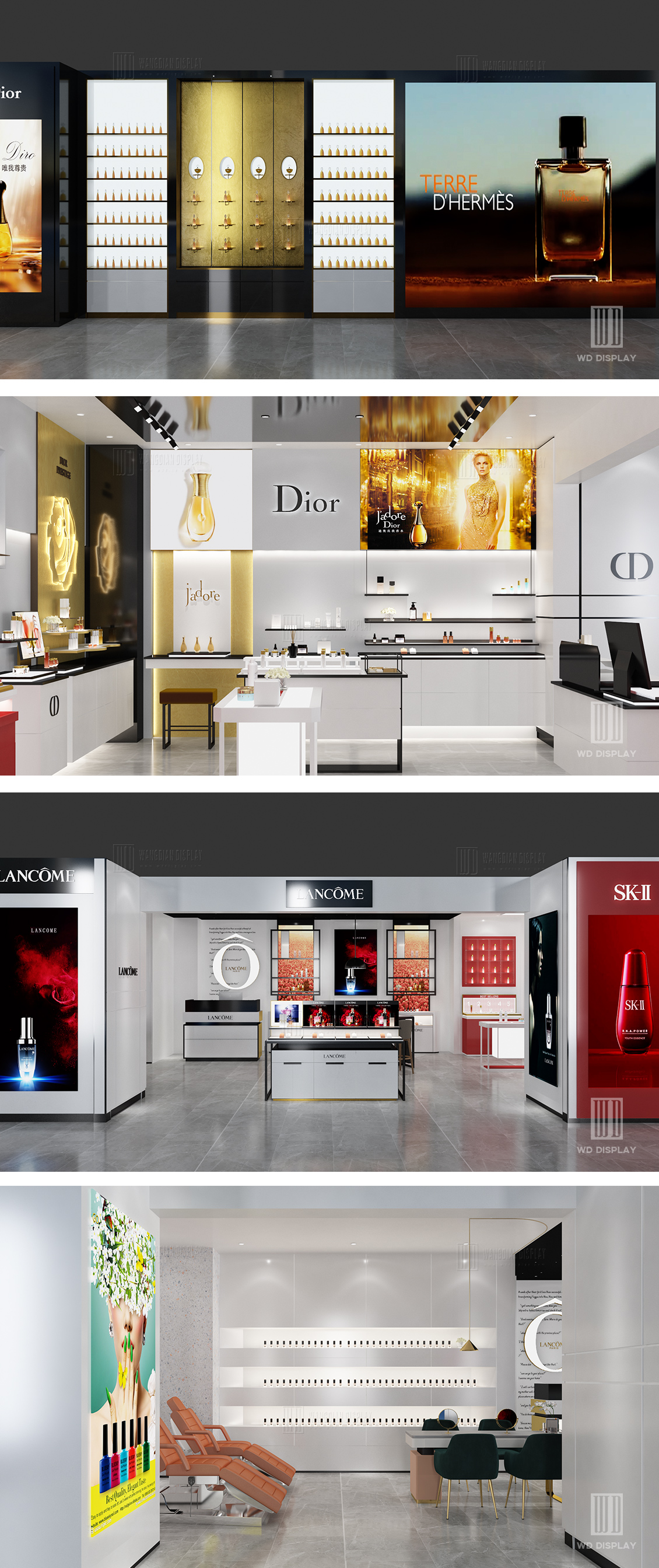 Luxury makeup store interior design