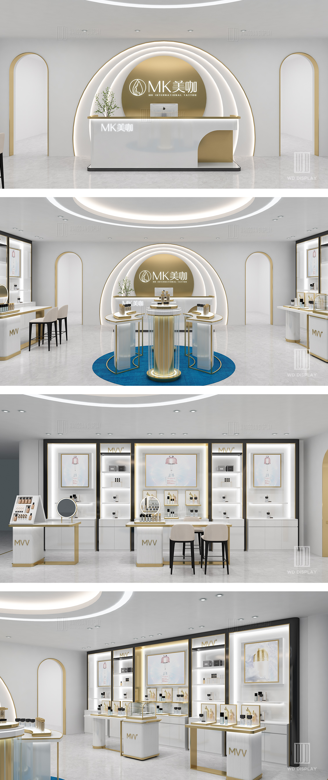 Branded cosmetics makeup store design