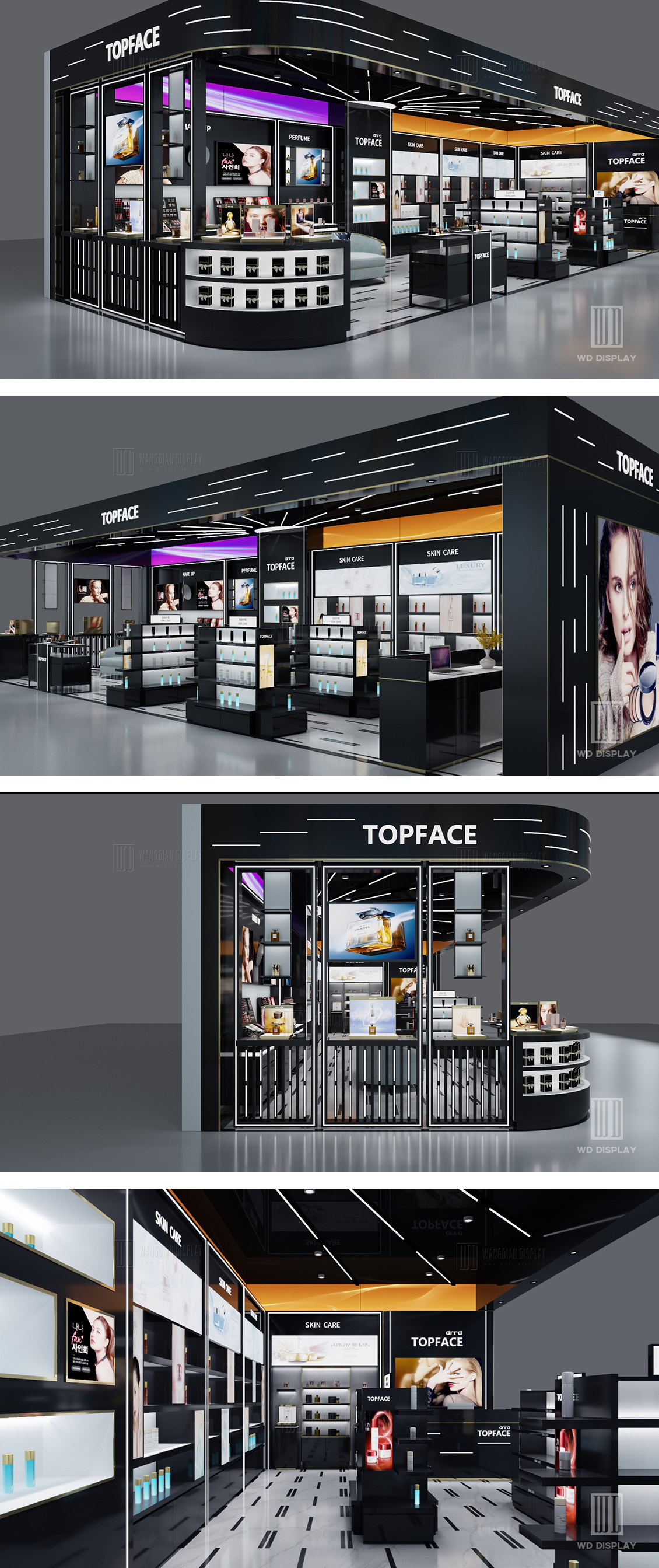 Luxury cosmetic retail shop design project