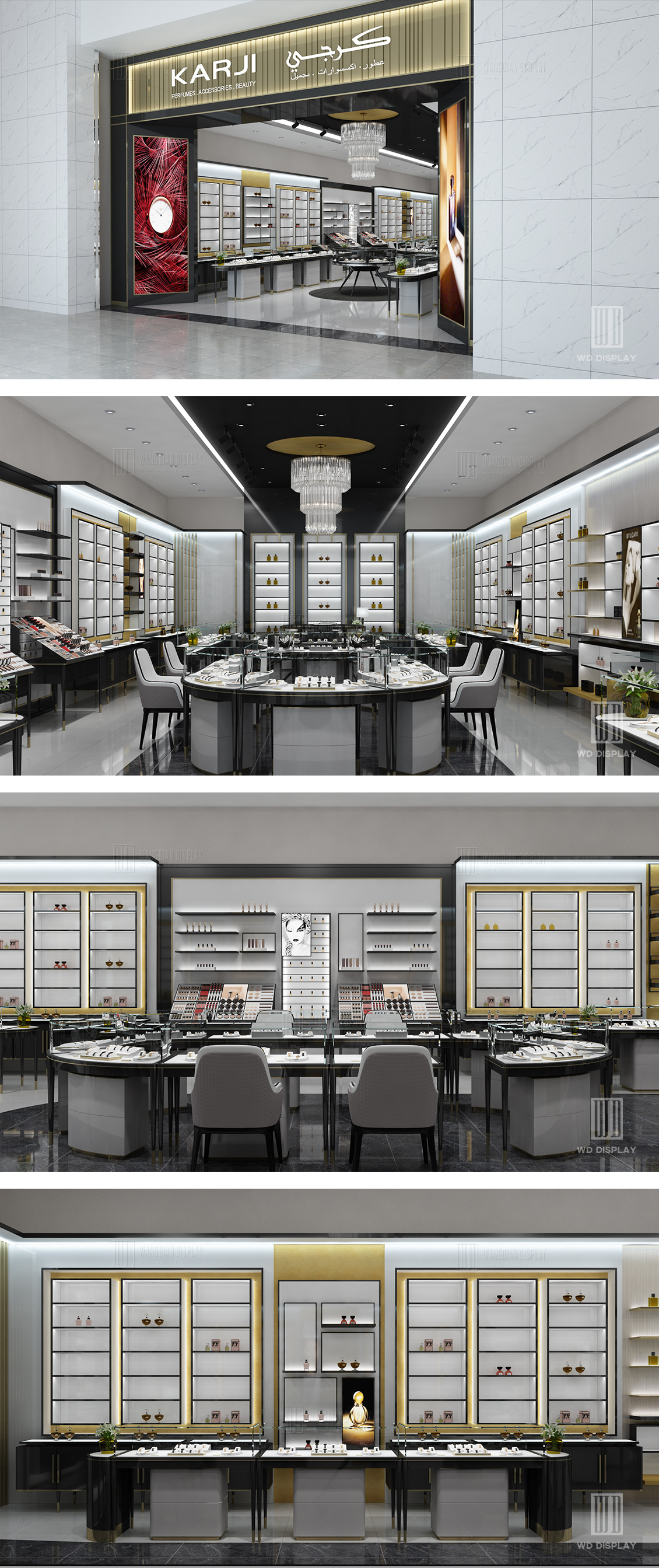 Luxury cosmetic store interior design