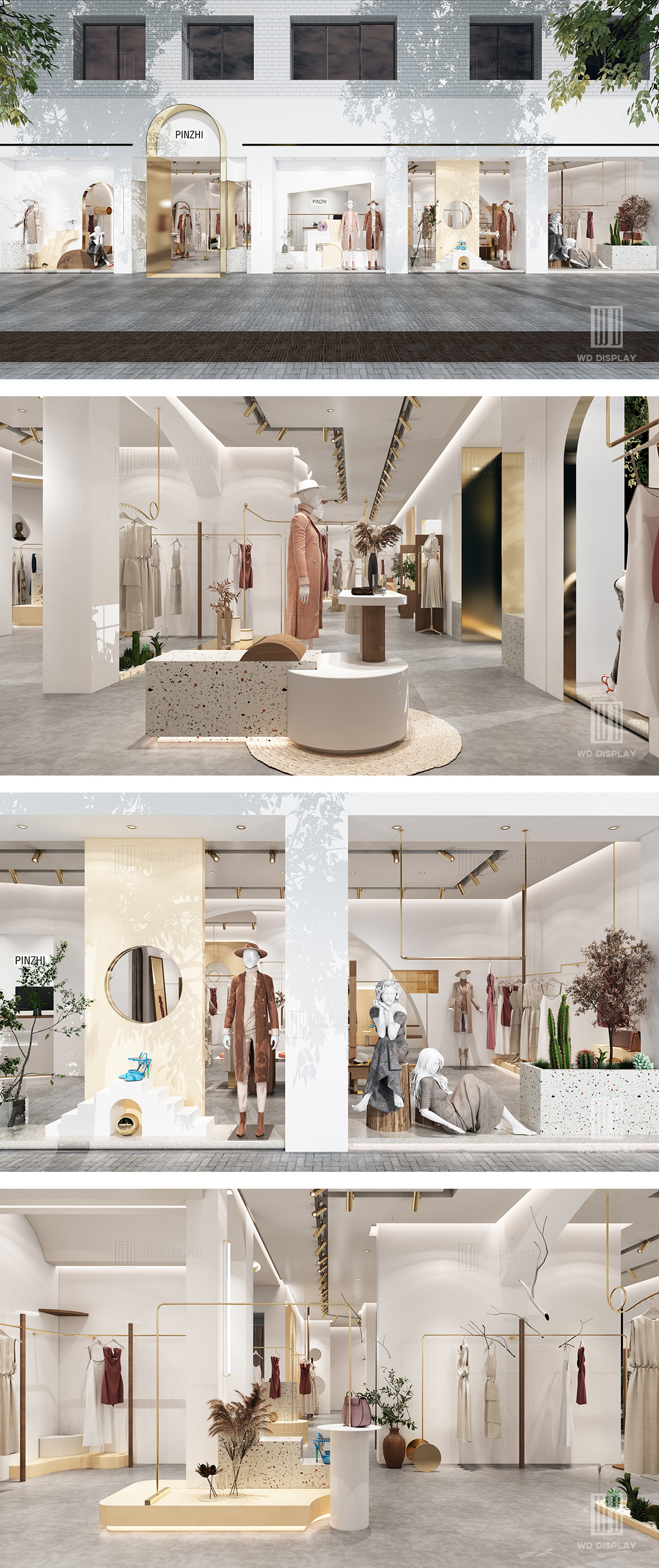 Minimalist style brand clothing store design