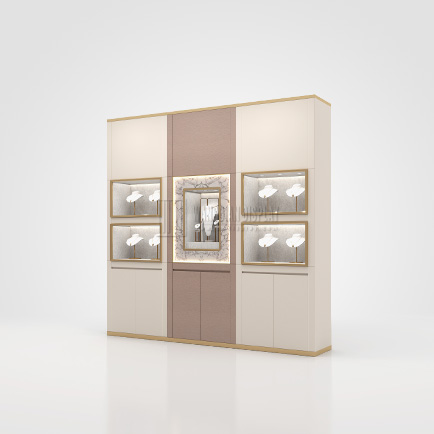 High Quality Recessed Wall Jewelry Cabinet Wall Mounted Jewelry Showcase