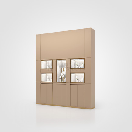 Luxury Jewellery Wall Display Cabinets Retail Jewelry Shop Wall Display Showcase