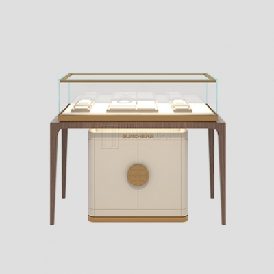 Elegant jewelry boutique display cabinet design customization