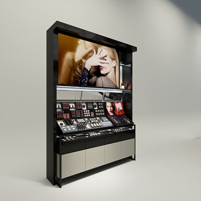 Makeup Showcase Black For Cosmetic Shop Decoration