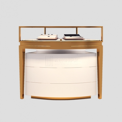 Curved Jewelry Display Cases Glass Showcase Cabinet For Luxury Jewellery Shop
