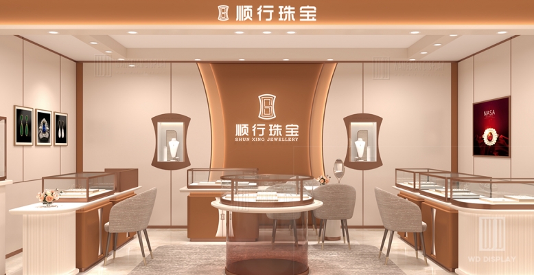 【China】Elegant high-end jewelry store upgrade design showcase project
