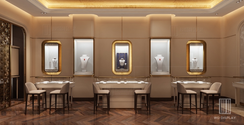 Elegant style jewelry store design