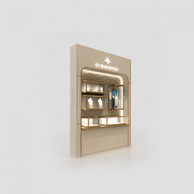 High-end jewelry wall showcases designed for commercial spaces