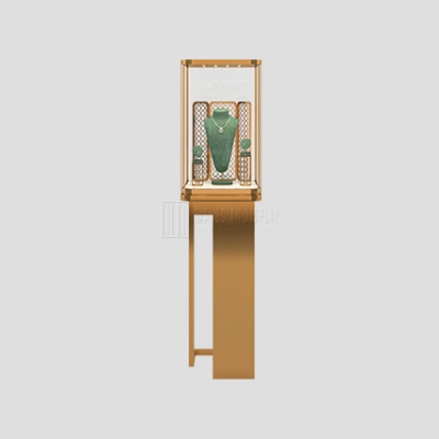 New design free standing jewelry display vitrine jewellery display tower for sale