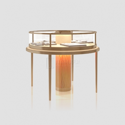 High-end circular island cabinet jewelry retail store showcase design
