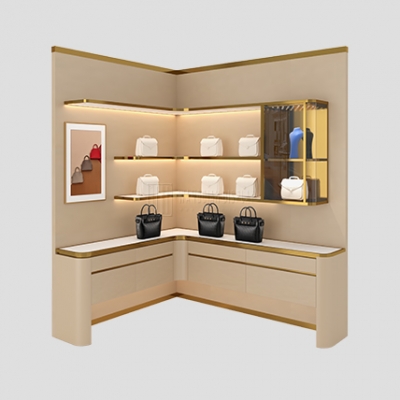 Modern stylish wooden showcase custom jewelry store high quality wall showcase design