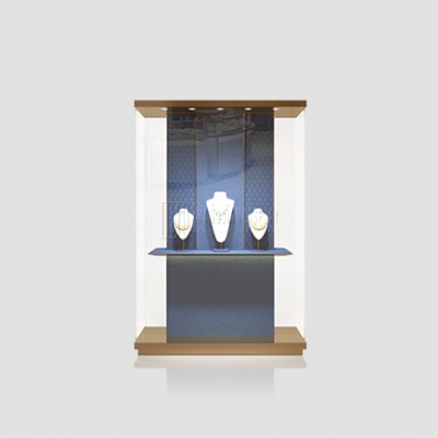 Custom Free Standing Tempered Glass Jewellery Display Showcase