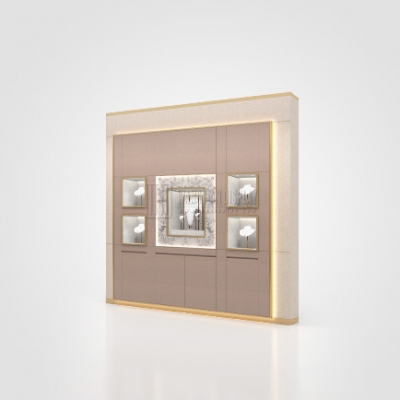 Luxury Jewelry Wall Display Cabinet Custom Back Wall Showcase for Jewellery Showrooms