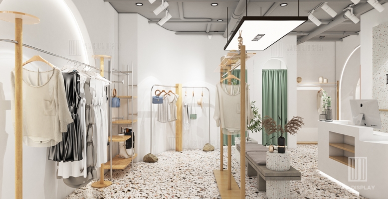 Light luxury style clothing store design