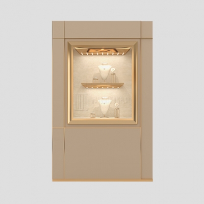 Modern high end custom jewelry store wall cabinet luxury display showcase for jewelry store