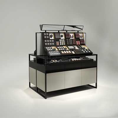 Multilayer cosmetic display showcase kiosk for mall