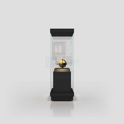 Sturdy antique glass museum showcase