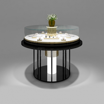 Round watch display counter glass showcase