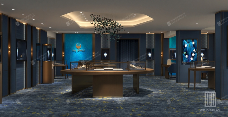 【India】High-end jewelry brand store design luxury jewelry shop interior design ideas