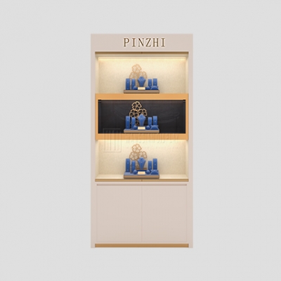 High End Jewelry Store Wall Cabinet Design Modern Jewelry Display Showcase for Sale