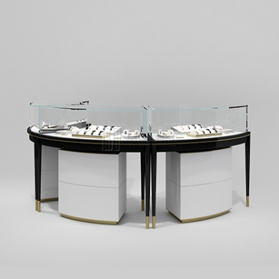 curved watch showcase mall kiosk display showcase