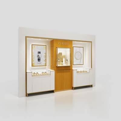 Watch Wall Mounted Wooden Display Case with LED Light