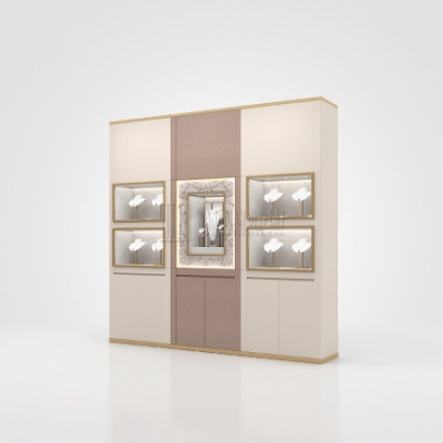 High Quality Recessed Wall Jewelry Cabinet Wall Mounted Jewelry Showcase