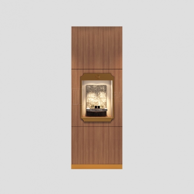 Custom Wooden Modern Jewellery Shop Wall Mounted Jewelry Display Showcase