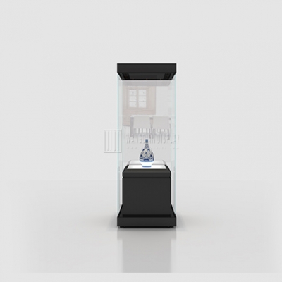 Laminated glass free standing museum display fixture