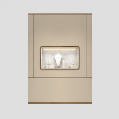 Custom Made Fashion Jewellery Wall Showcase Luxury Wooden Wall Jewelry Display Case