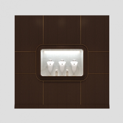 Tall Jewelry Showcase Wall High End Wall Mounted Display Cabinet For Jewellery Store