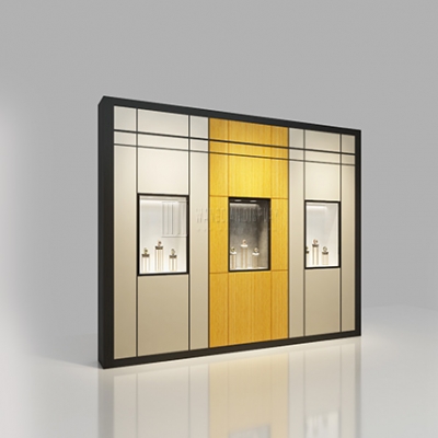 luxury watch wall showcase for duty free watch shop