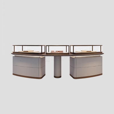 New Design Jewelry Showcase Displays Modern Curve Jewelry Showcase Fixtures