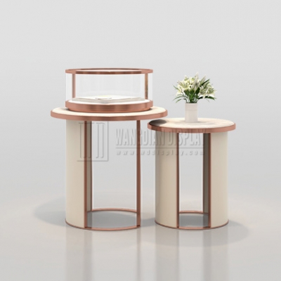 2026 Creative Design Jewelry Display Counter Combination Type Circular Jewelry Display Cabinet