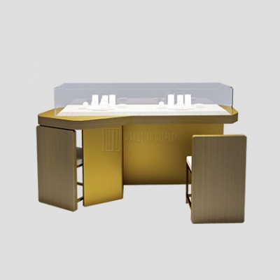 Retail Metal Jewelry Store Display Jewelry Showroom Glass Counter Modern Jewelry Showcase Design