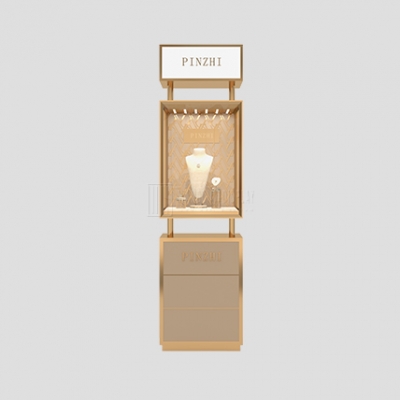 Luxury Jewelry Store Vitrine Jewelry Tower Showcase Jewelry Shop Window Light Store Cabinet