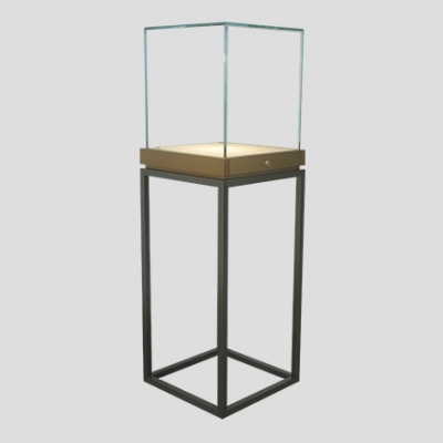 【RTS】 Simple design high-end glass jewelry display tower for jewelry showrooms