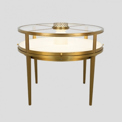 【RTS】Golden round high-end luxury jewelry diamond showcase