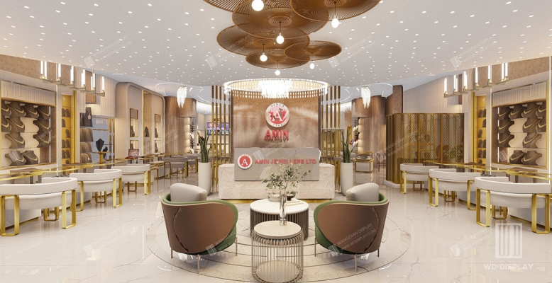 【Bangladesh】 High-end jewelry store design showcase manufacturing project