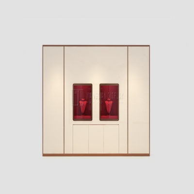 Wall Mounted Jewelry Display Case Professional Manufactured Jewelry Showcase