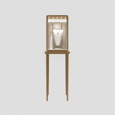 New Custom Retail Jewelry Display Case Tower with Lighting Manufacturer Supplier