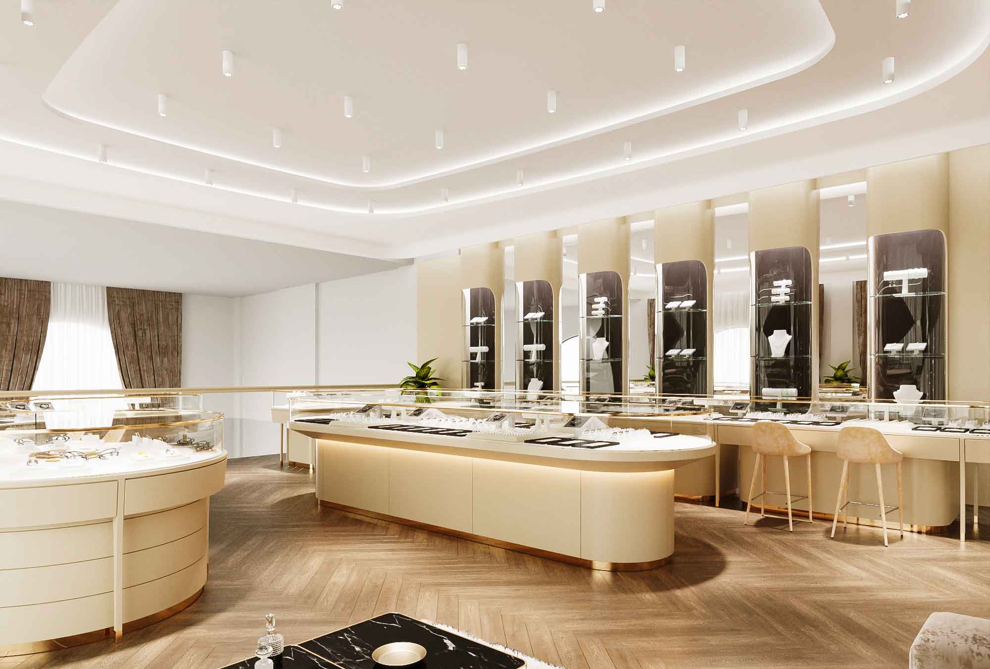 high-end jewelry showcase