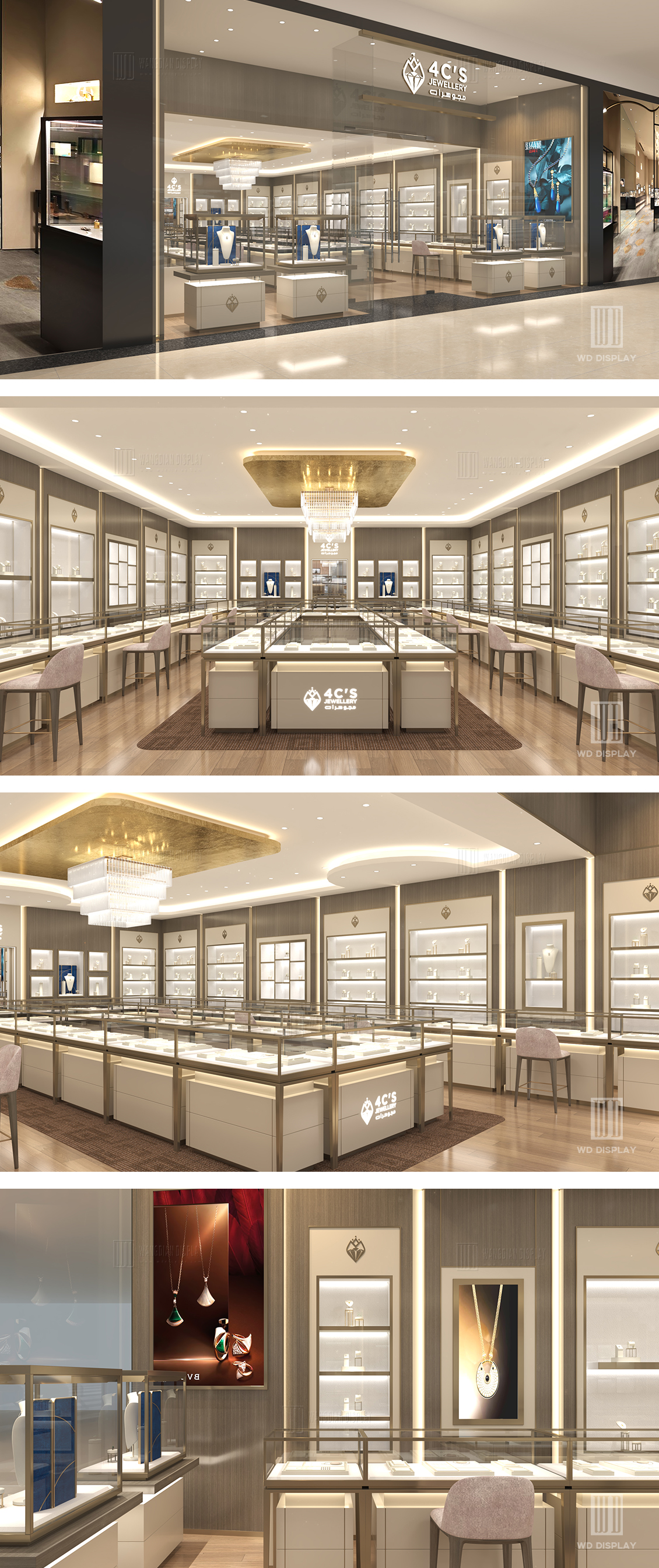 2024 brand jewelry store new design showcase project in Oman (1)