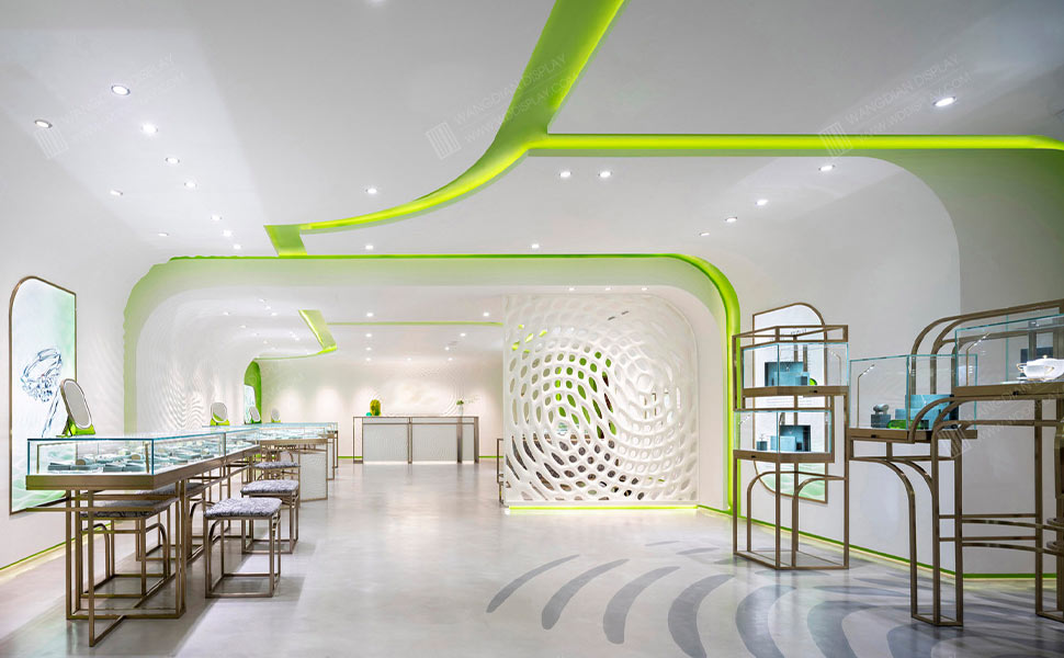 LED jewelry showcase design